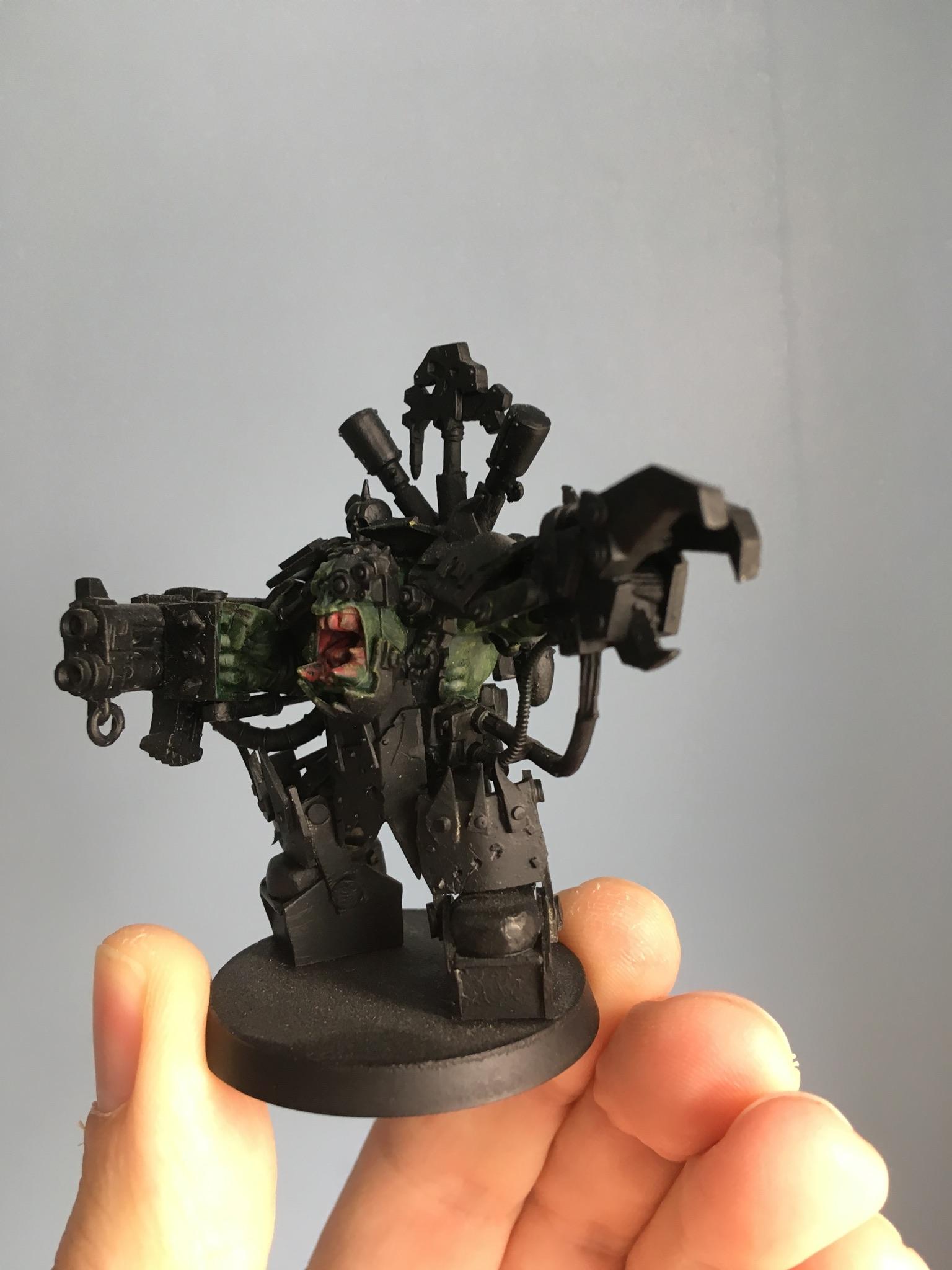 Assault On Black Reach, Conversion, Mega Armor, Orks, Warboss Ork Warboss in Mega Armour